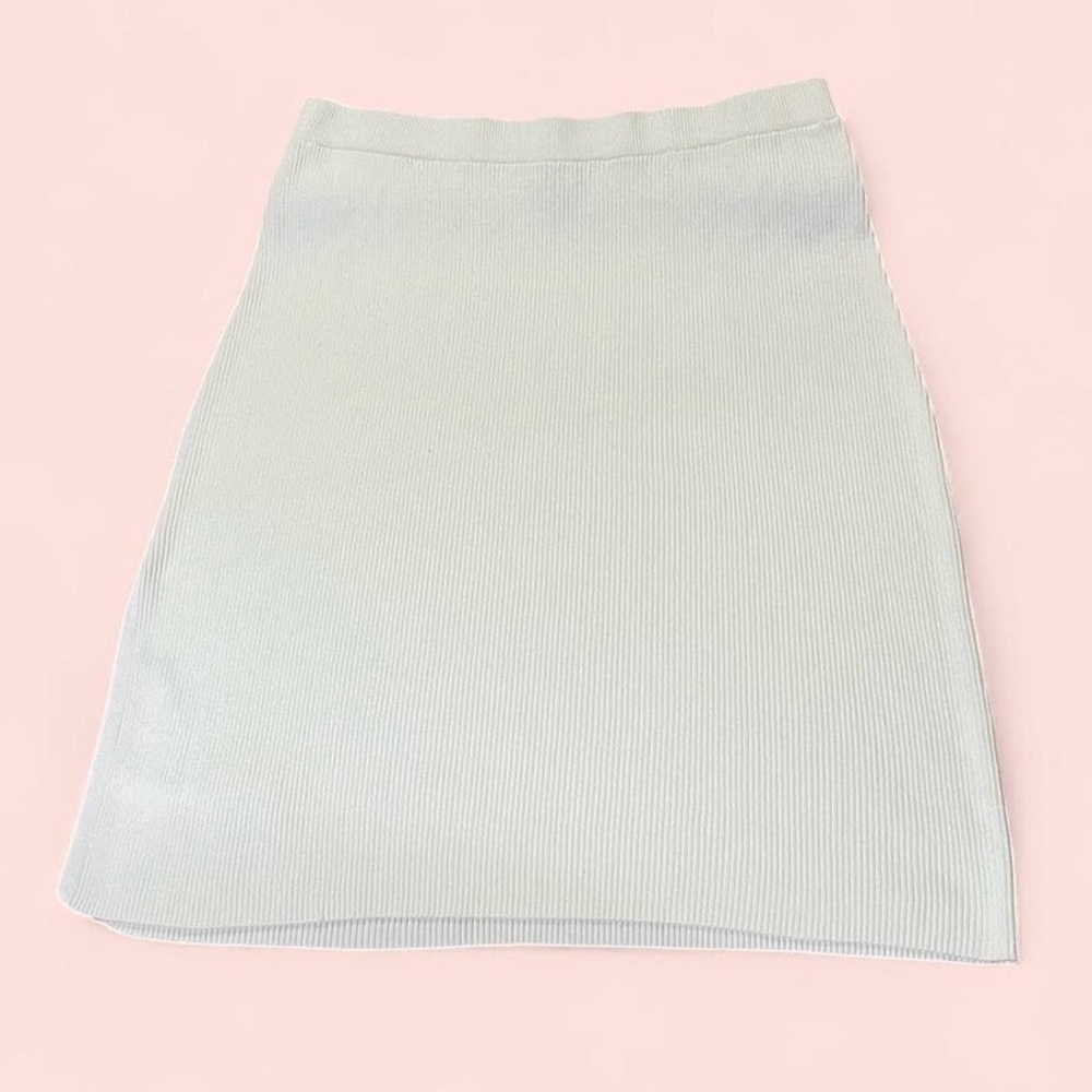 2/$30 Ava & Viv Cream Pencil Skirt Sz Various Ribbed Textured Knitted Fall Wear - Picture 4 of 8